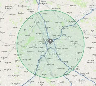 Carte Zone d'intervention